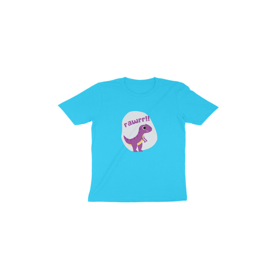 Kids/Toddlers Half Sleeve Round Neck T Shirt Dino Rawrrr (Age 0-6 yrs)