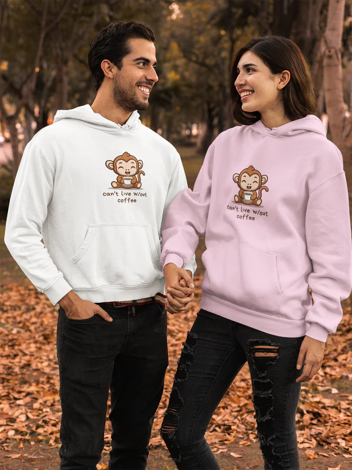 couple in hoodie