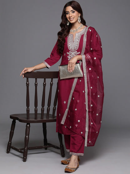 Designer Embroidery Kurta With Pant And Beautiful Dupatta