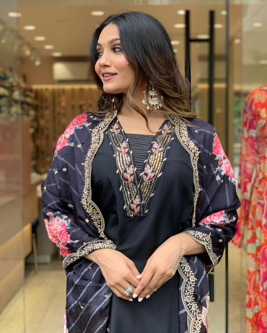 Beautiful Black Kurta Set with Dupatta