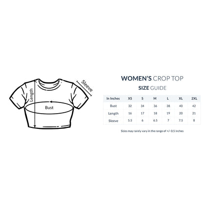 Women Red Crop Top Scary