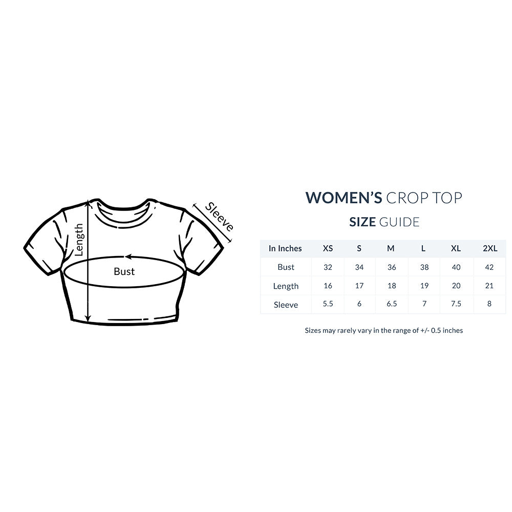 Women Green Crop Top Spooky