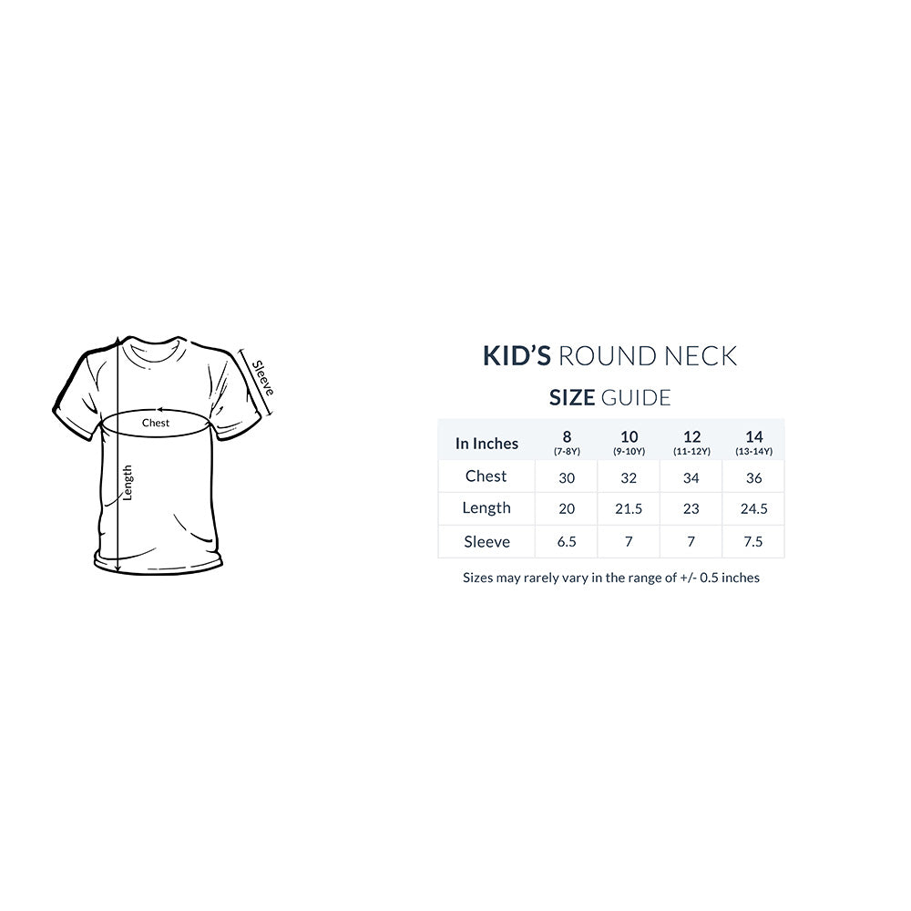 Kids/Teens Half Sleeve Round Neck Tshirt