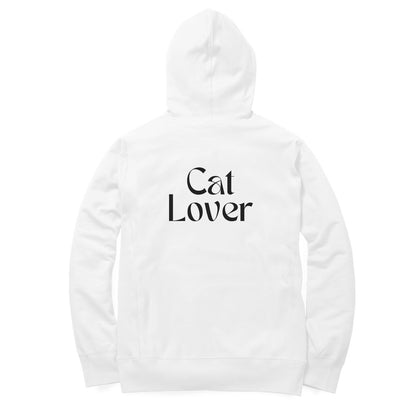 Women White Hoodie Cat Lover