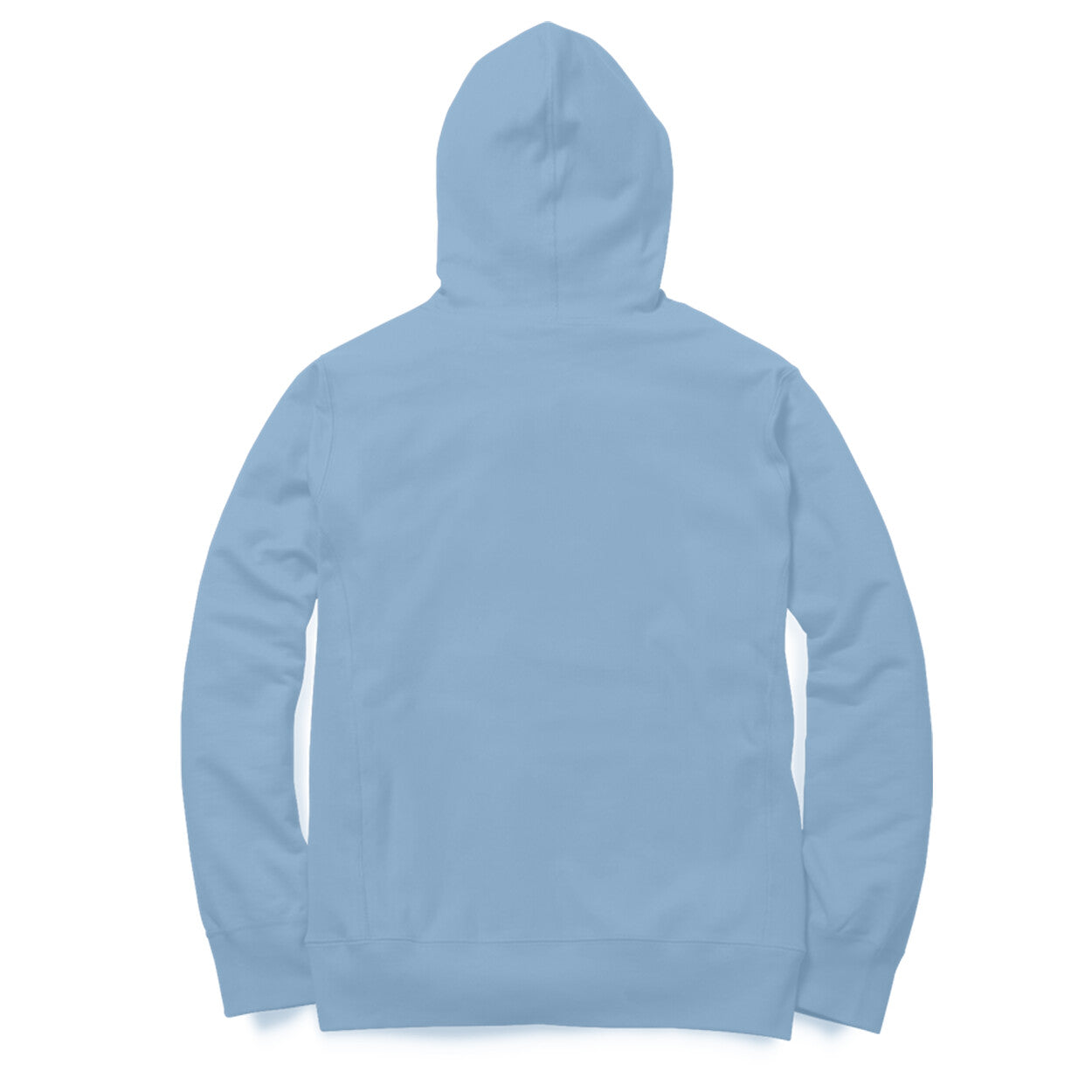 Women Baby Blue Solid Loose-fit Hoodie