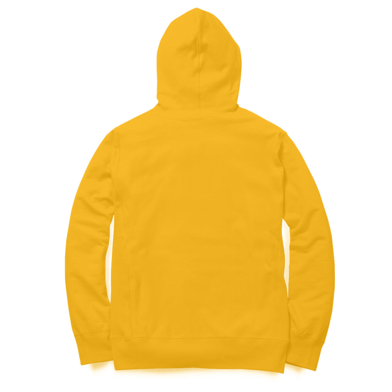 Men Yellow Solid Hoodie