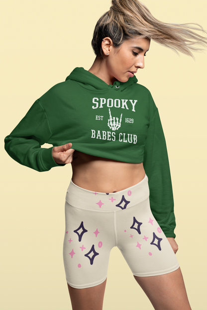 Women Crop Hoodie Spooky