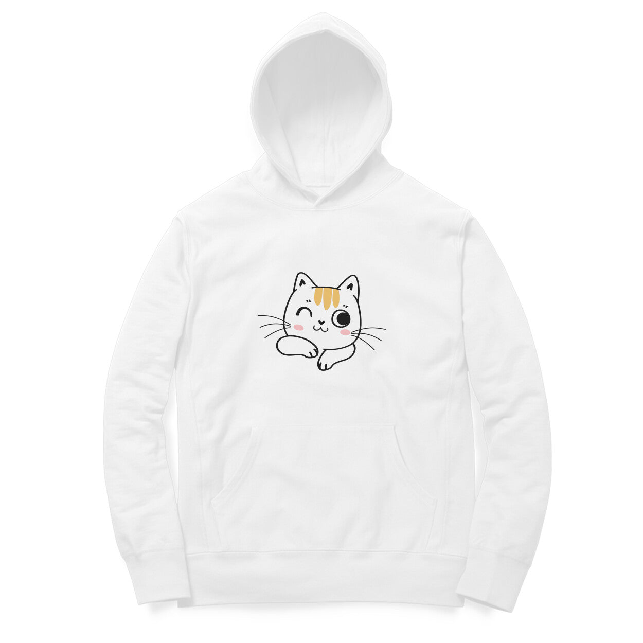 Women White Hoodie Cat Lover