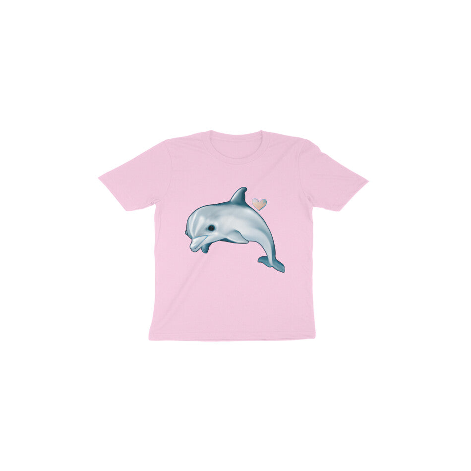 Kids/Toddlers Half Sleeve Round Neck T Shirt Dolphin (Age 0-6 yrs)