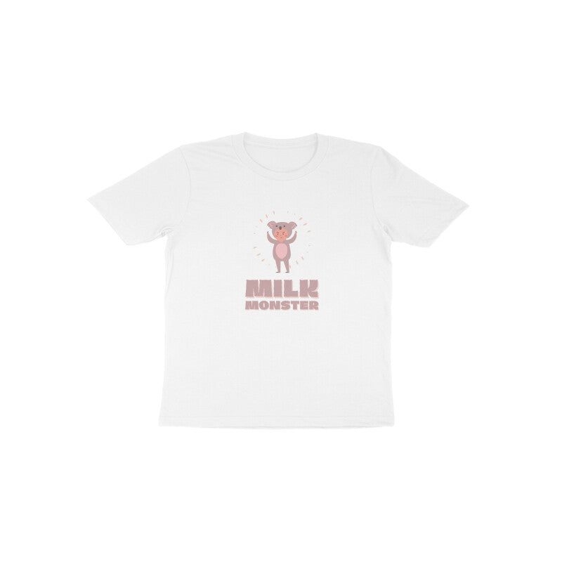 Kids/Toddlers Half Sleeve Round Neck T Shirt Milk Monster Front and Back Print (Age 0-6 yrs)