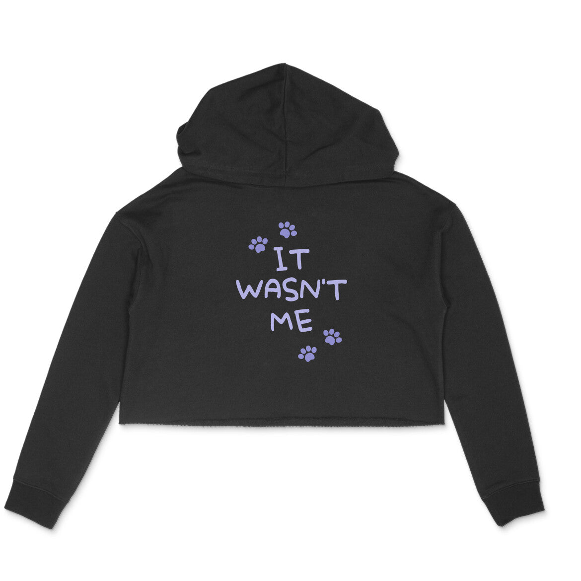 Women Crop Hoodie Front & Back Print It Wasn't Me