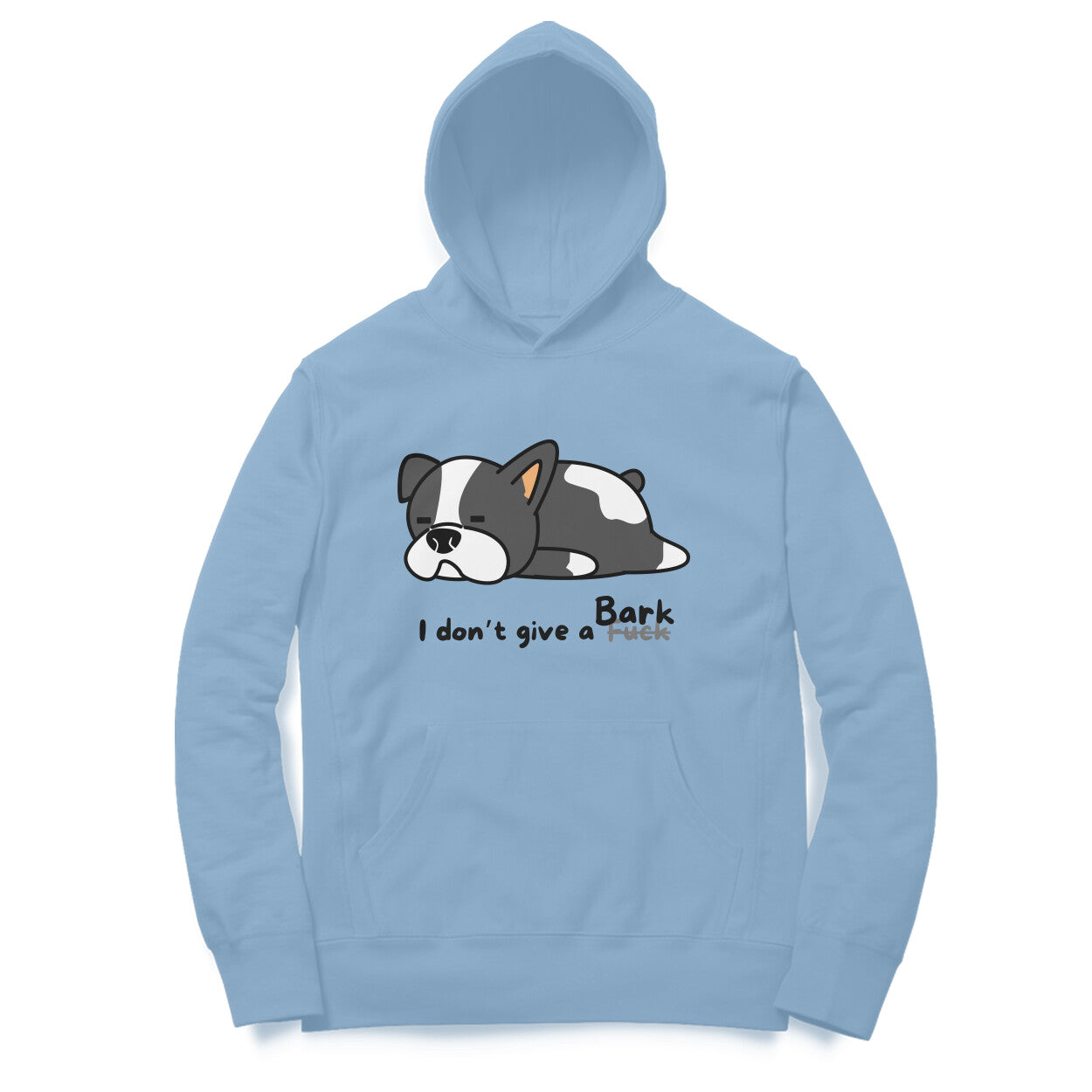 Men Hoodie Front Print I don't give a Bark