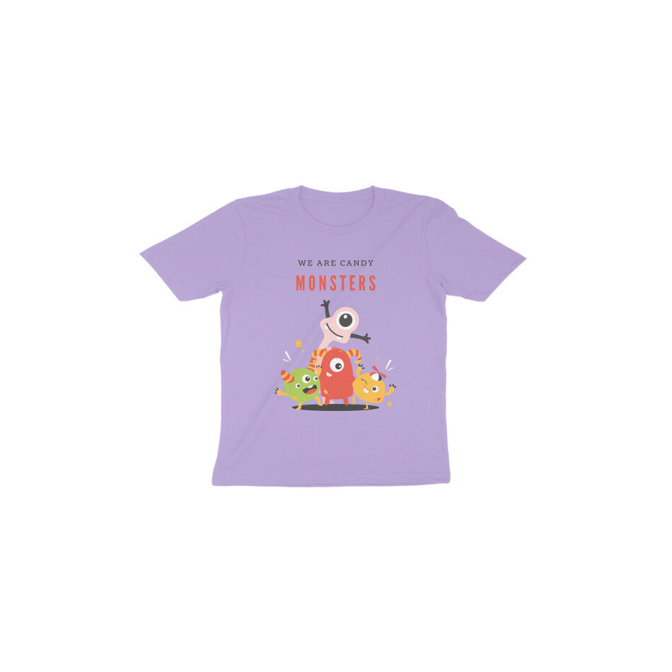 Kids/Toddlers Half Sleeve Round Neck T Shirt Candy Monster (Age 0-6 yrs)