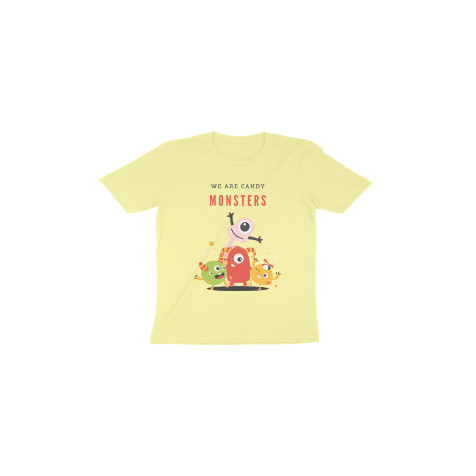 Kids/Toddlers Half Sleeve Round Neck T Shirt Candy Monster (Age 0-6 yrs)