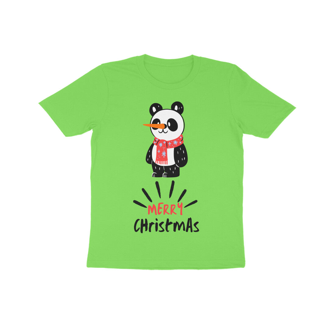 Kids Half Sleeve Round Neck T Shirt Merry Christmas
