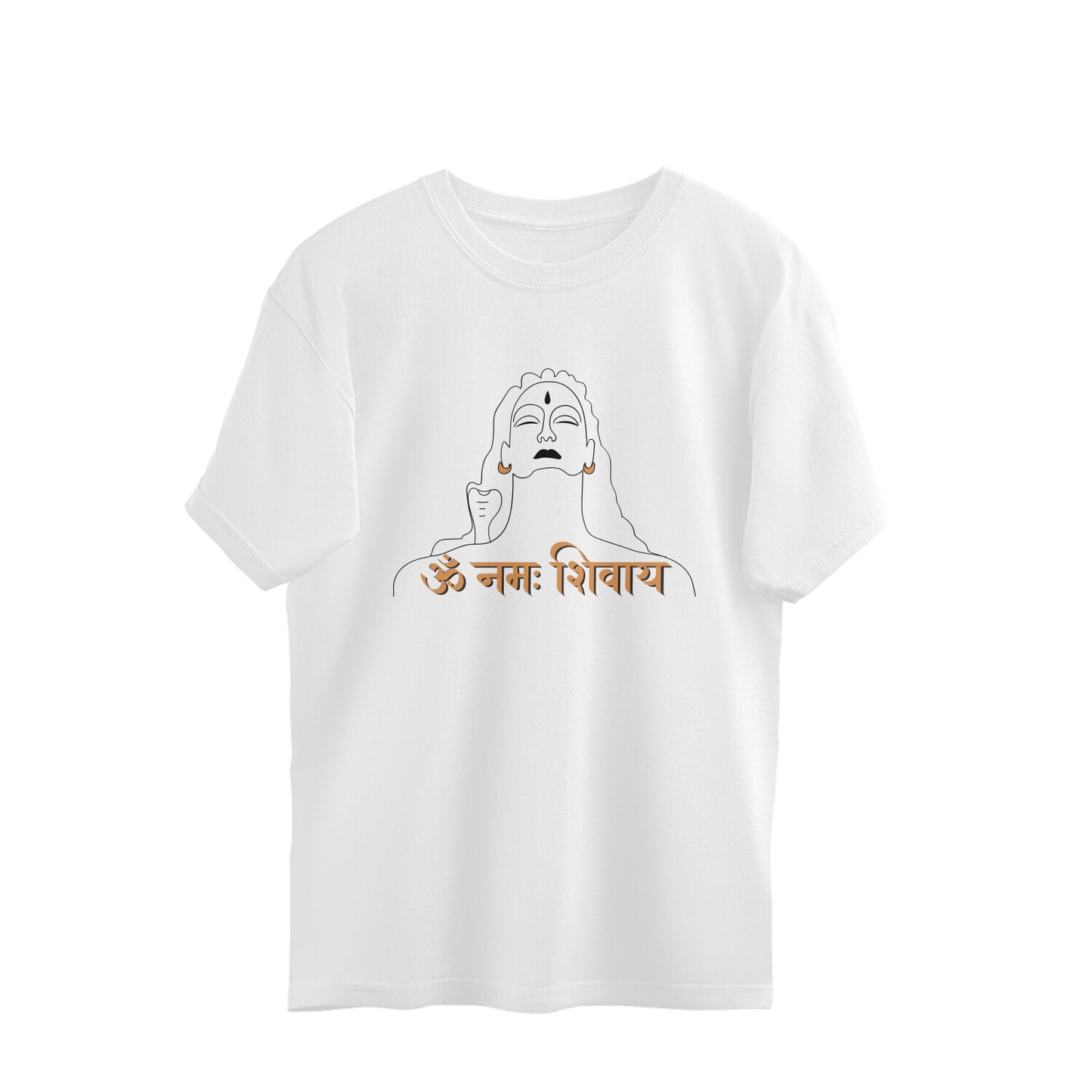 Women Oversized White T-shirt Shiva-Om Namah Shivay