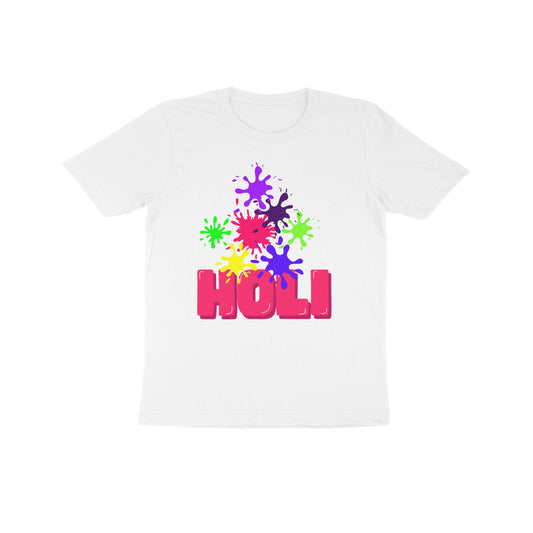 Kids Half Sleeve Round Neck T Shirt Colourful Holi