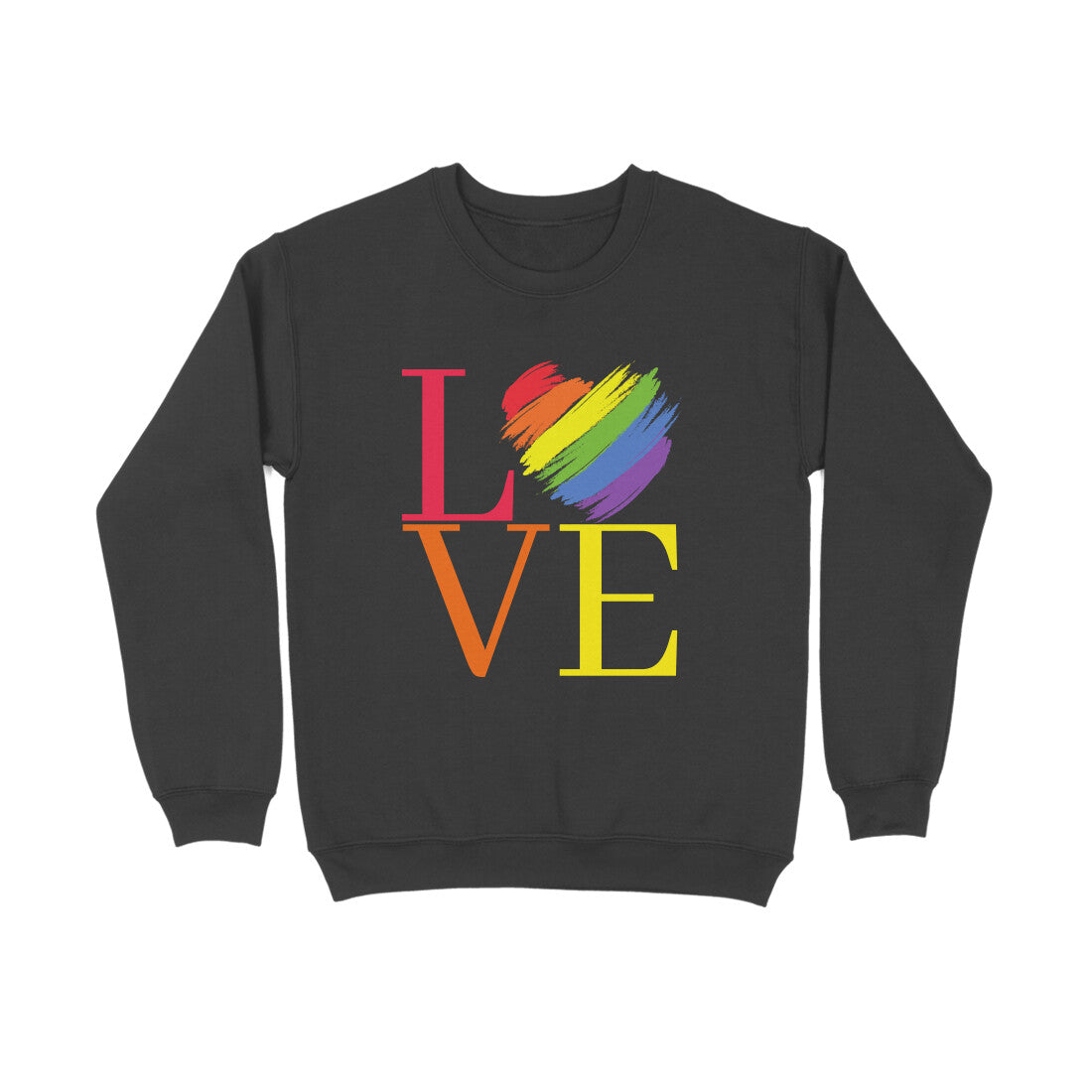 Men Black Sweatshirt Pride Love