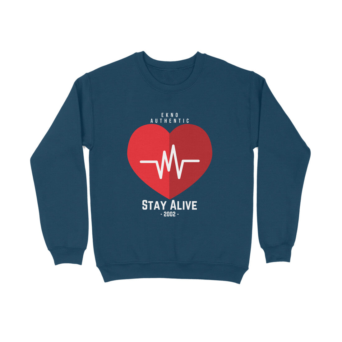 Women Navy Blue Sweatshirt Stay Alive