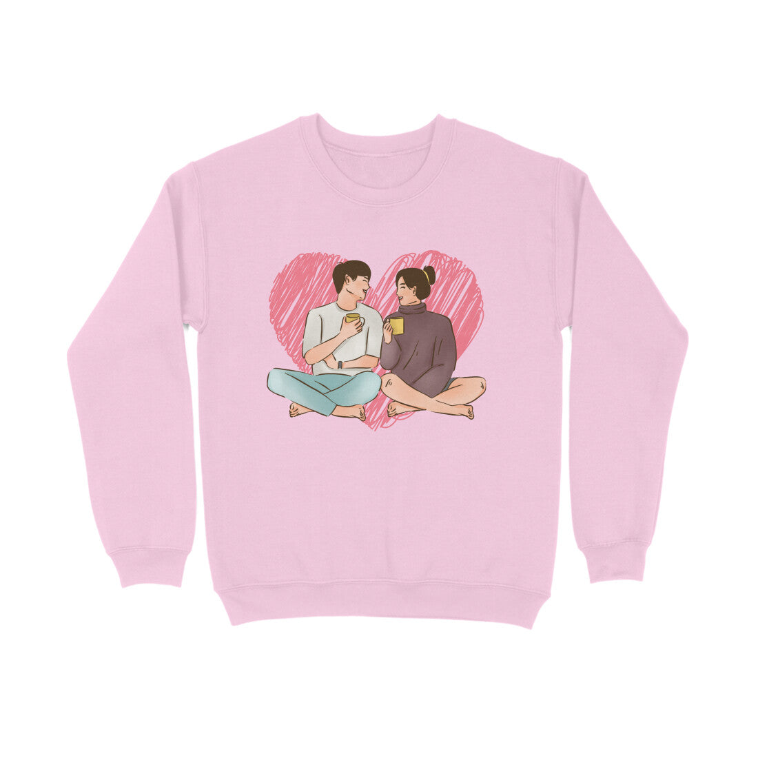 Women Light Pink Sweatshirt Perfect Coffee Date