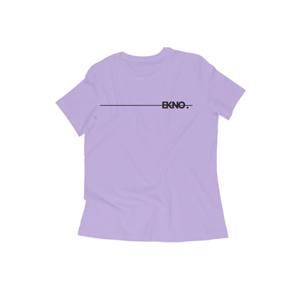 Women Round Neck Lavender T Shirt