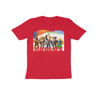 Kids/Teens Half Sleeve Round Neck Red T-shirt Roblox
