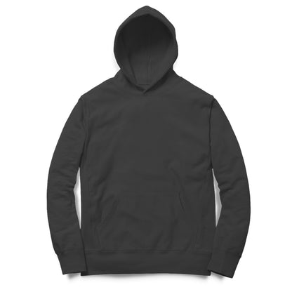 Men Black Solid Hoodie