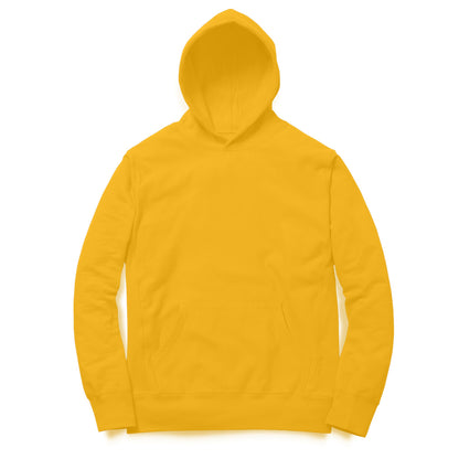 Men Yellow Solid Hoodie