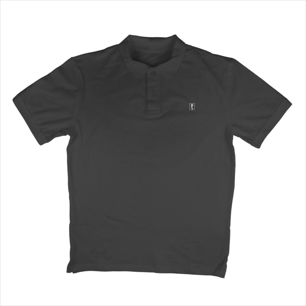 Men Polo Black T-Shirt Elegant Business Casual