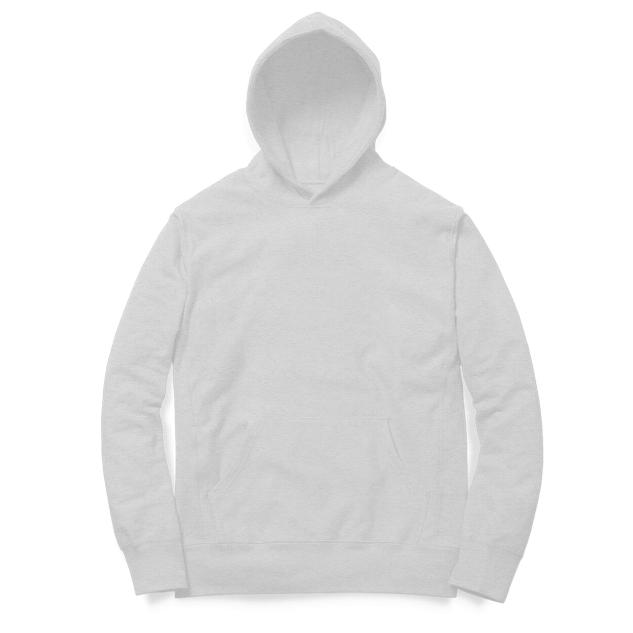 Men Grey Solid Hoodie