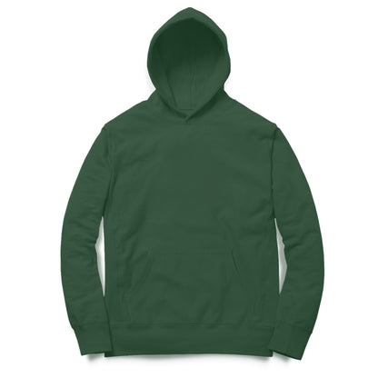 Men Olive Green Solid Hoodie