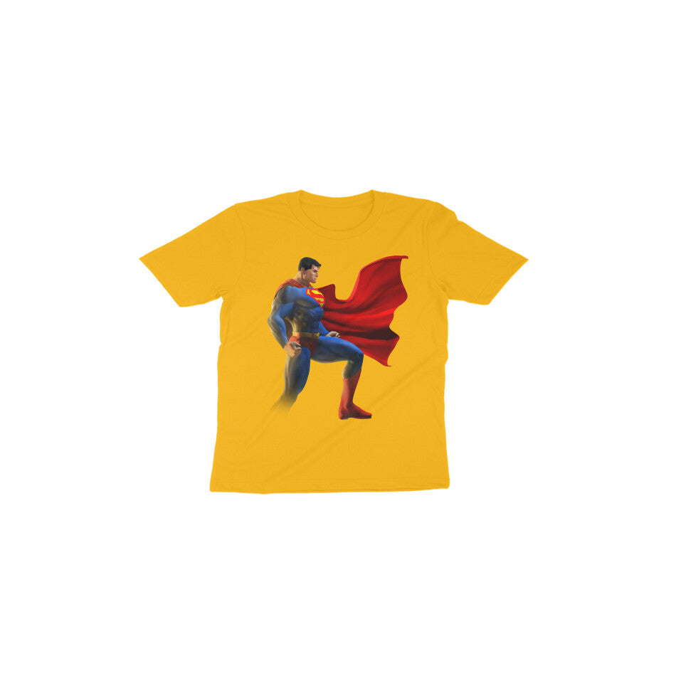 Toddlers Half Sleeve Round Neck Yellow T-Shirt Superman (Age 0-6 yrs)