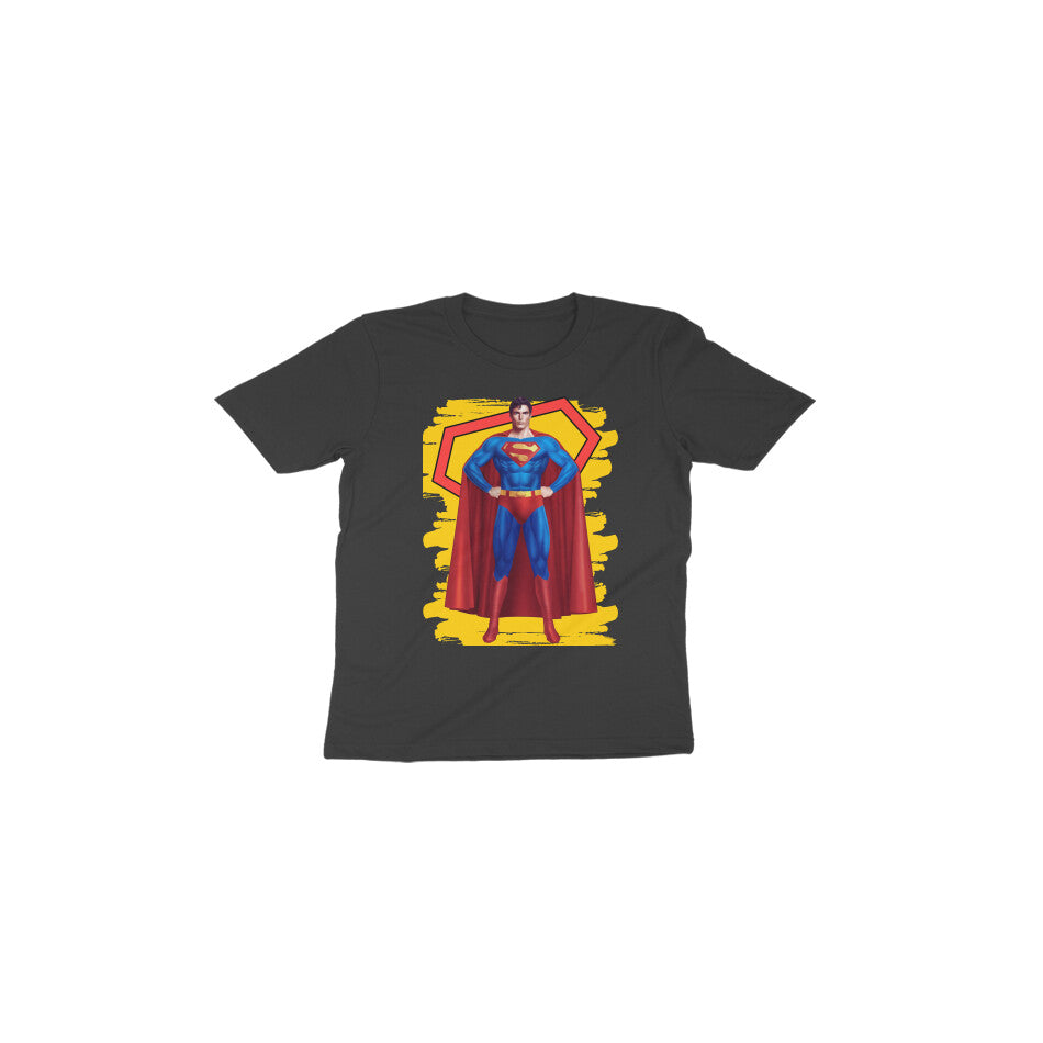 Toddlers Half Sleeve Round Neck Black T-Shirt Superman (Age 0-6 yrs)