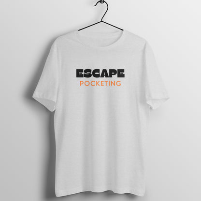 Men Round Neck Light Grey T-Shirt Escape Pocketing