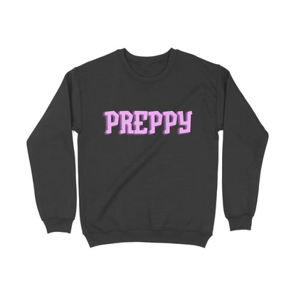 Women Black Sweatshirt Preppy