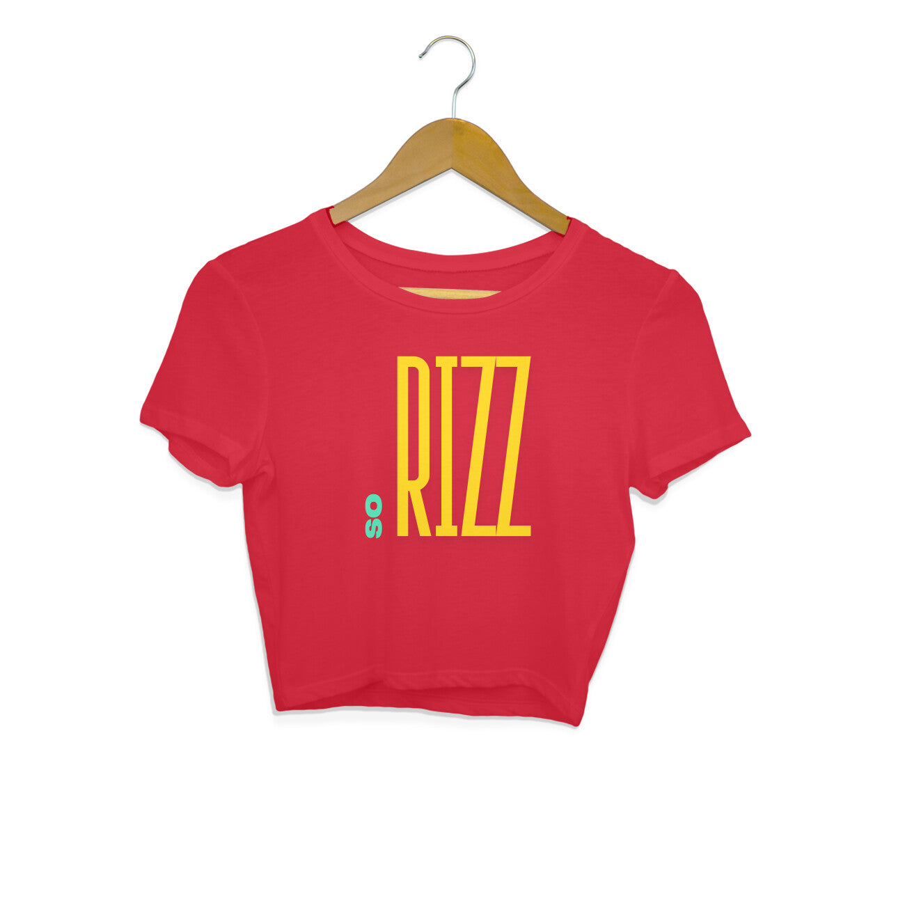 Women Red Crop Top So Rizz