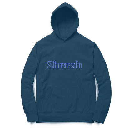 Men Navy Blue Hoodie Sheesh