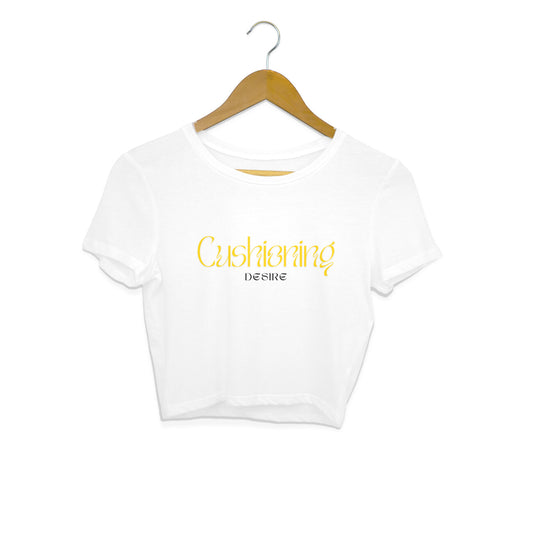 Women White Crop Top Cushioning