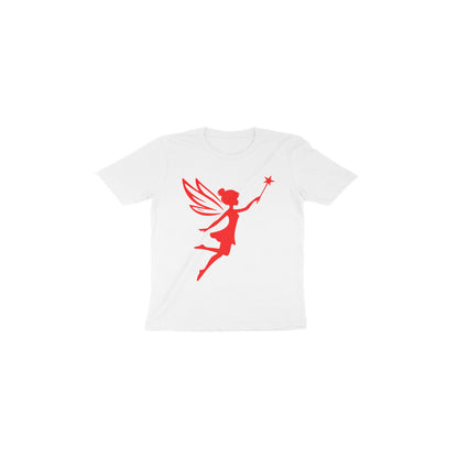 Toddlers Round Neck White T-Shirt Red Fairy (Age 0-6 yrs)