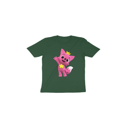 Toddlers Round Neck Olive Green T-Shirt Pinkfong (Age 0-6 yrs)