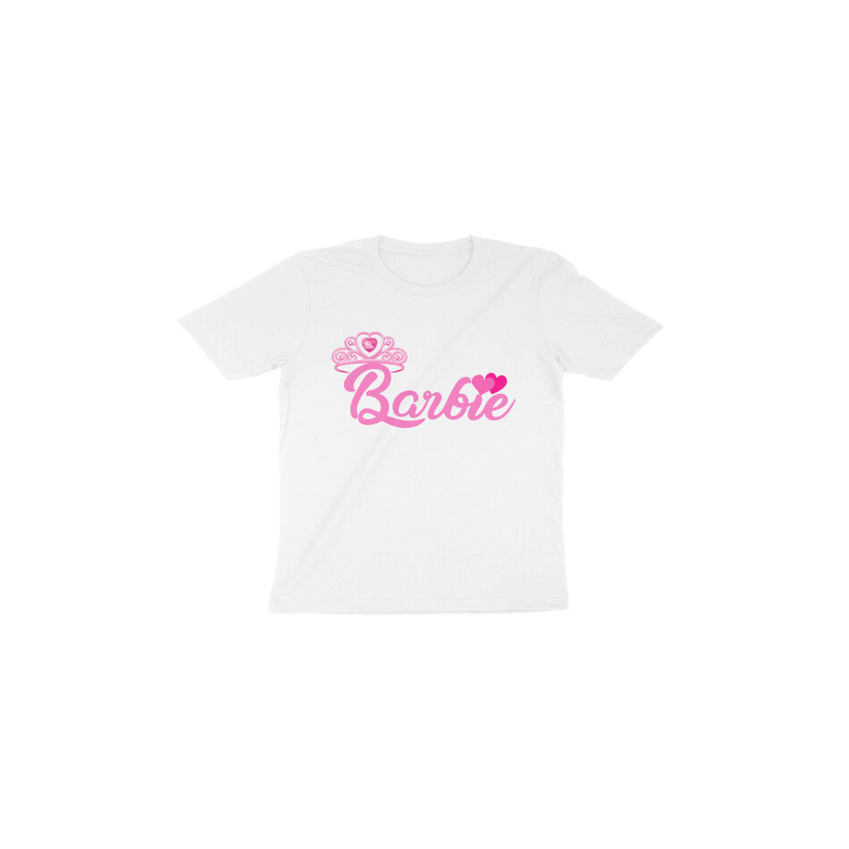 Toddlers Round Neck White T-Shirt Barbie (Age 0-6 yrs)