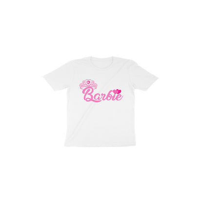 Toddlers Round Neck White T-Shirt Barbie (Age 0-6 yrs)