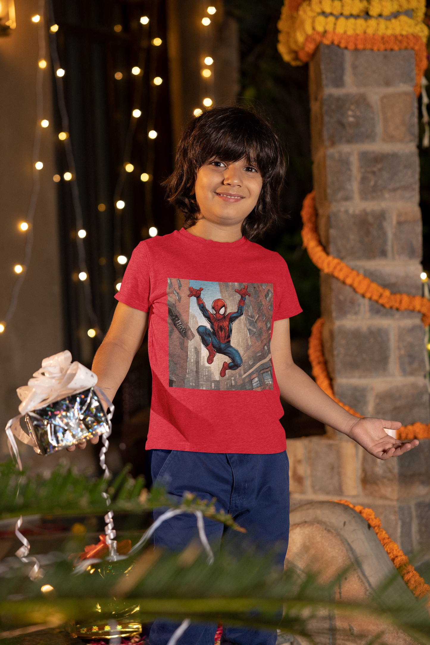 Kids/Toddlers Half Sleeve Round Neck T Shirt Spidey (Age 0-6 yrs)