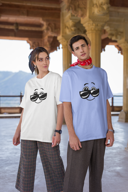 Unisex Oversized T-shirt Smiley Face