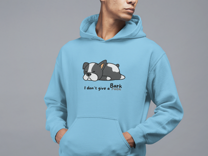 Men Hoodie Front Print I don't give a Bark