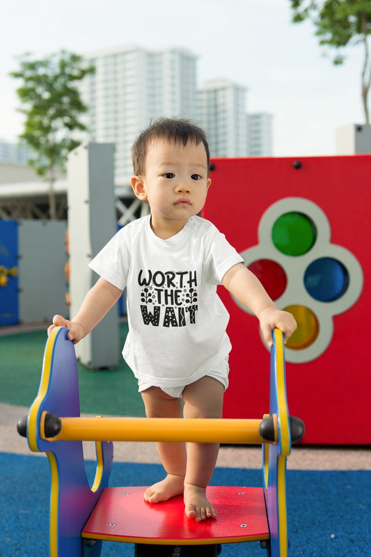 Toddler Half Sleeve Round Neck T-Shirt Worth the Wait (Age 0-2 yrs)